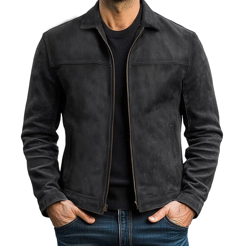 Crawford & Co | Chaqueta de Cuero Premium con Cremallera