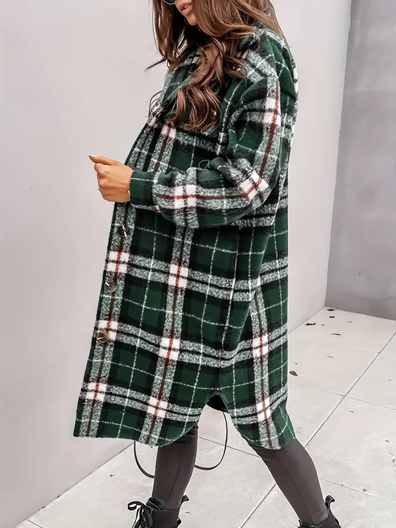 Kira | Elegant Checked Winter Coat