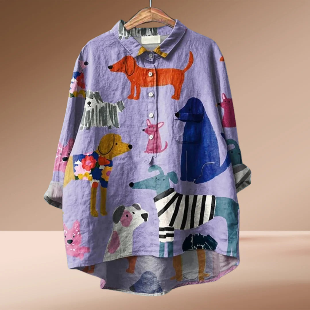 Ziggy | Exclusive Women's Shirt with Artistic Dog Print