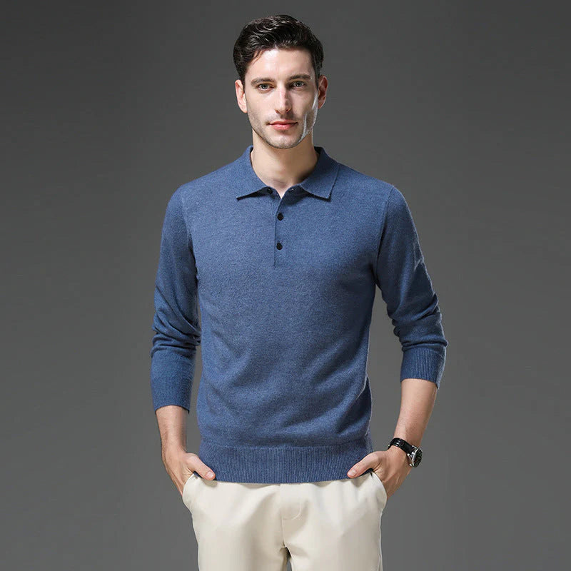 Marcus | Cashmere Polo Sweater