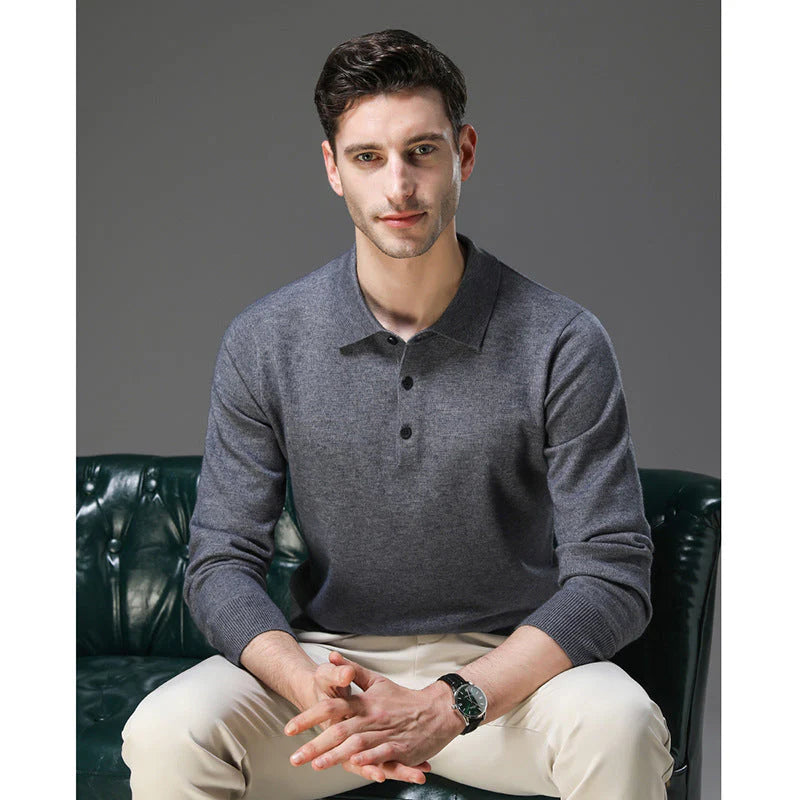 Marcus | Cashmere Polo Sweater