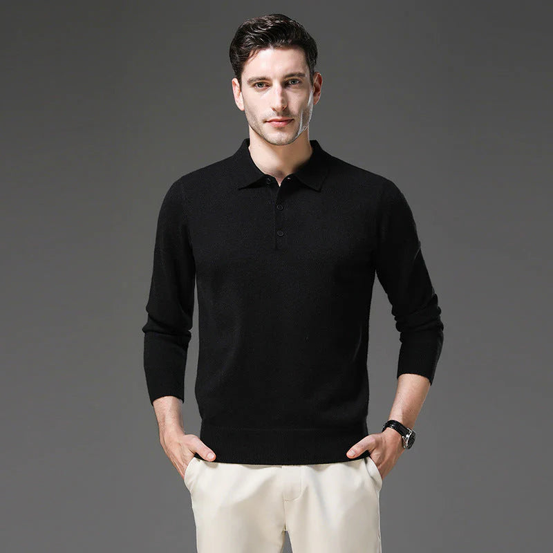 Marcus | Cashmere Polo Sweater