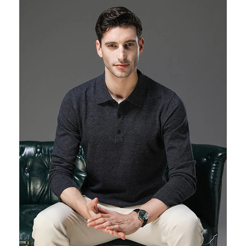 Marcus | Cashmere Polo Sweater