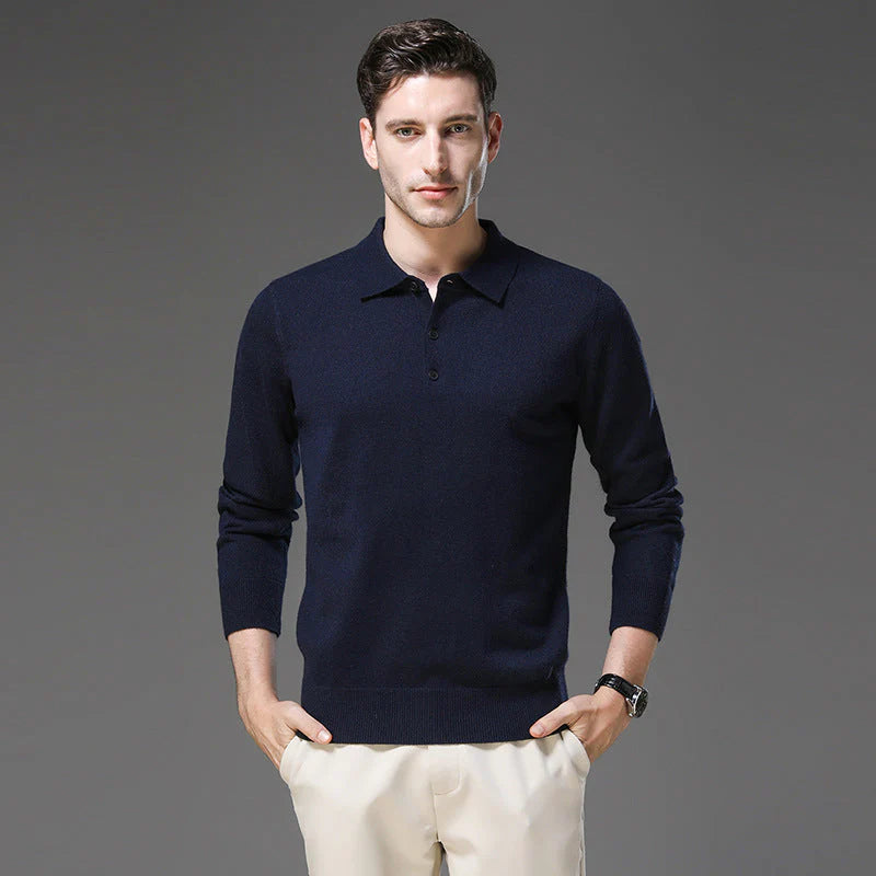 Marcus | Cashmere Polo Sweater