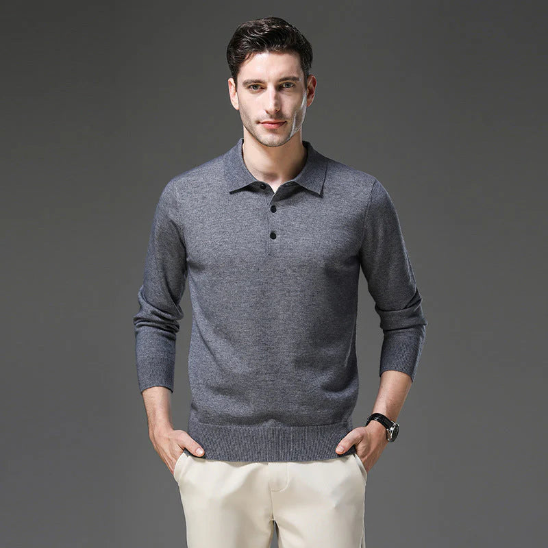 Marcus | Cashmere Polo Sweater