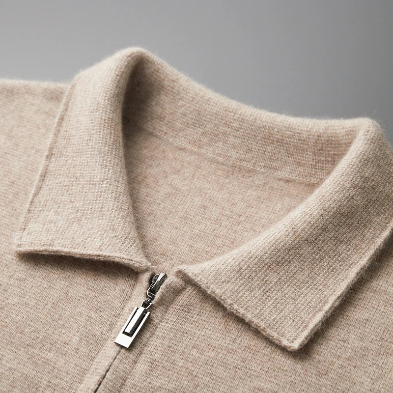 Alexander | Men's Cashmere Knitted Zip-Through Jacket