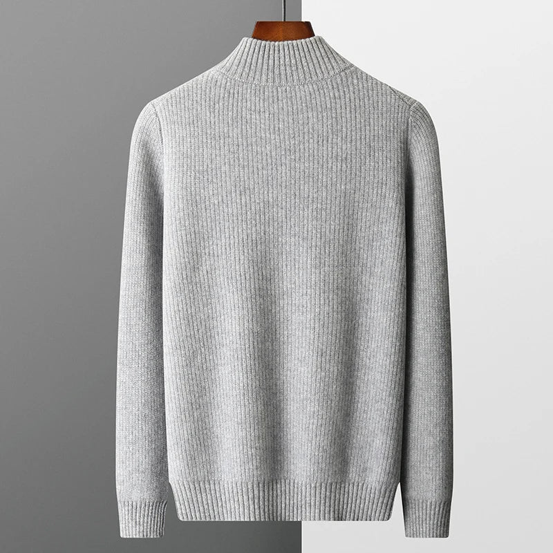 Olivier Laurent | Men’s 100% Cashmere Wool Full Zip Jumper