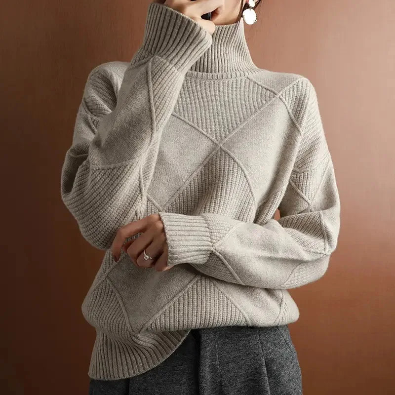 Lianna | Premium Cashmere Knitted Turtleneck Jumper