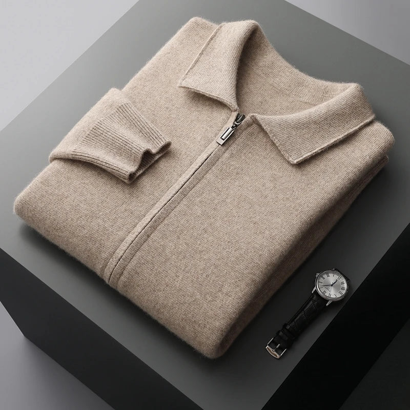 Alexander | Men's Cashmere Knitted Zip-Through Jacket