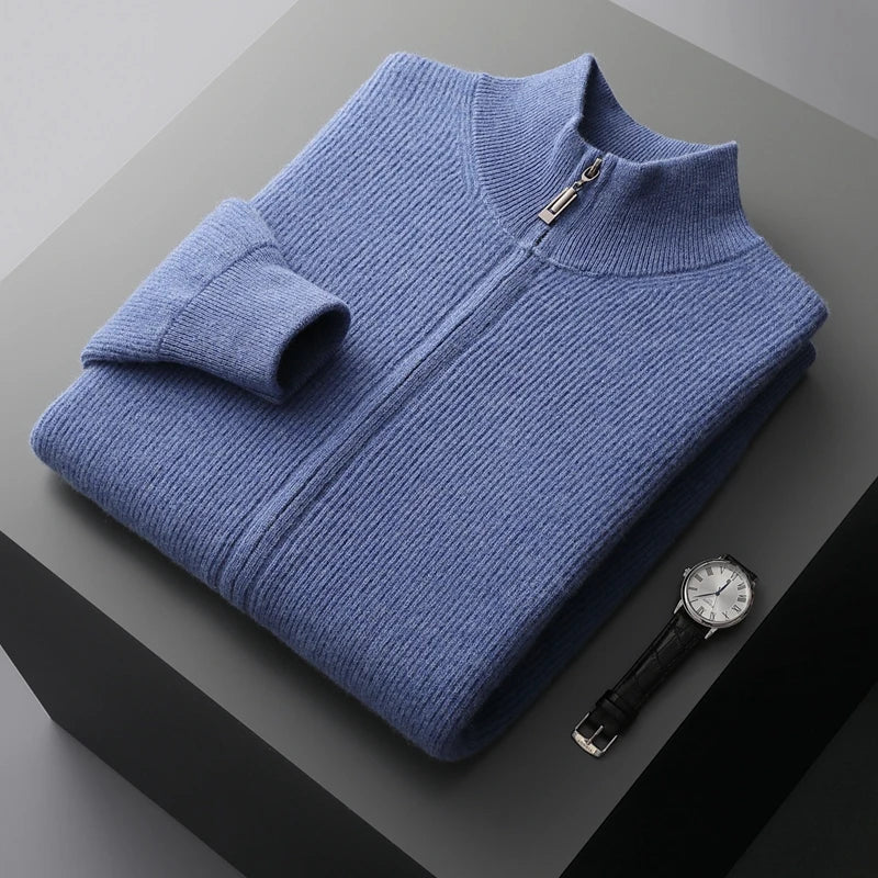 Giovanni Morelli | Men’s 100% Cashmere Full Zip Jumper