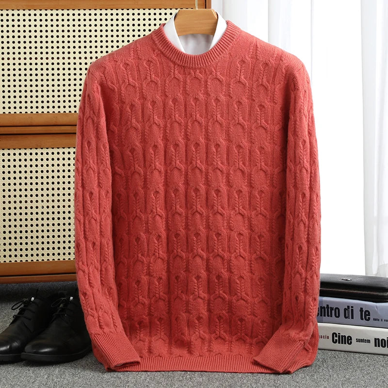 Carlo Bellini | Men's 100% Cashmere Jacquard Sweater