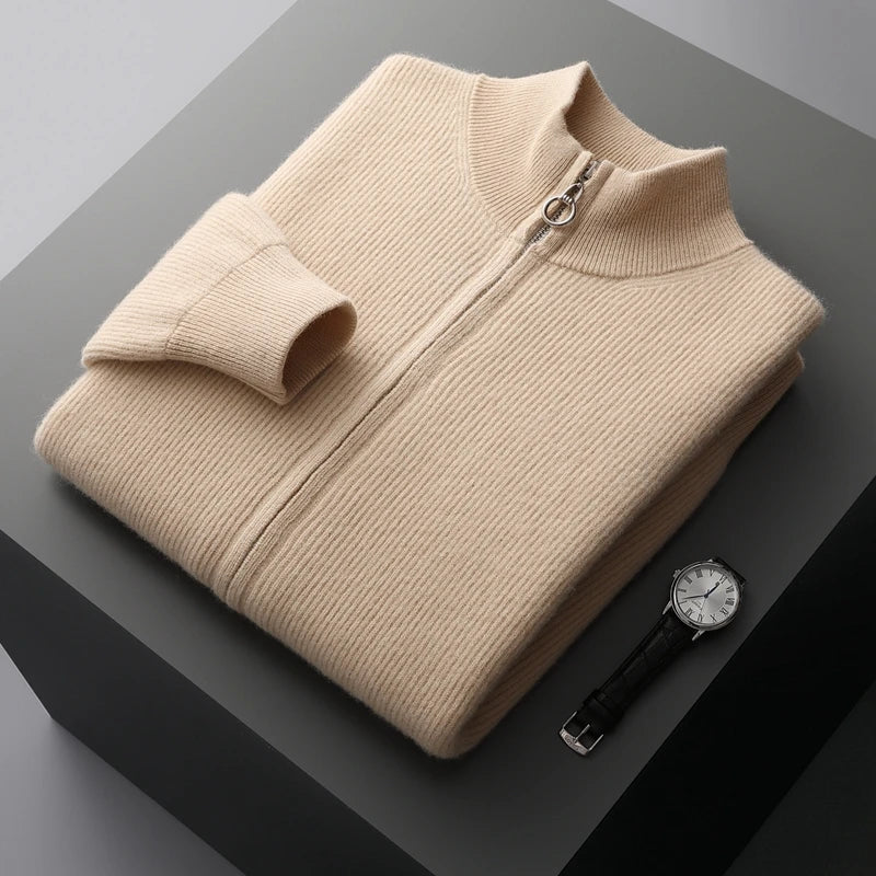 Giovanni Morelli | Men’s 100% Cashmere Full Zip Jumper