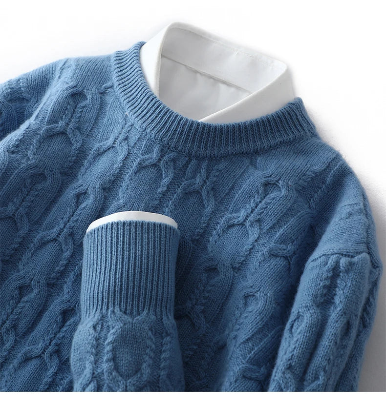 Carlo Bellini | Men's 100% Cashmere Jacquard Sweater