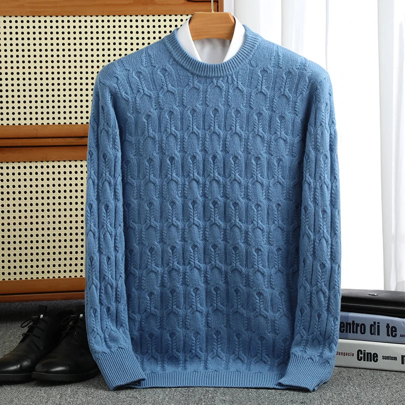 Carlo Bellini | Men's 100% Cashmere Jacquard Sweater