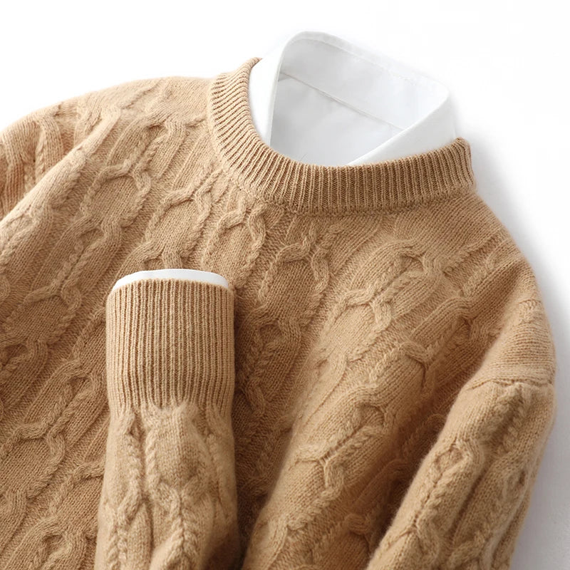 Carlo Bellini | Men's 100% Cashmere Jacquard Sweater