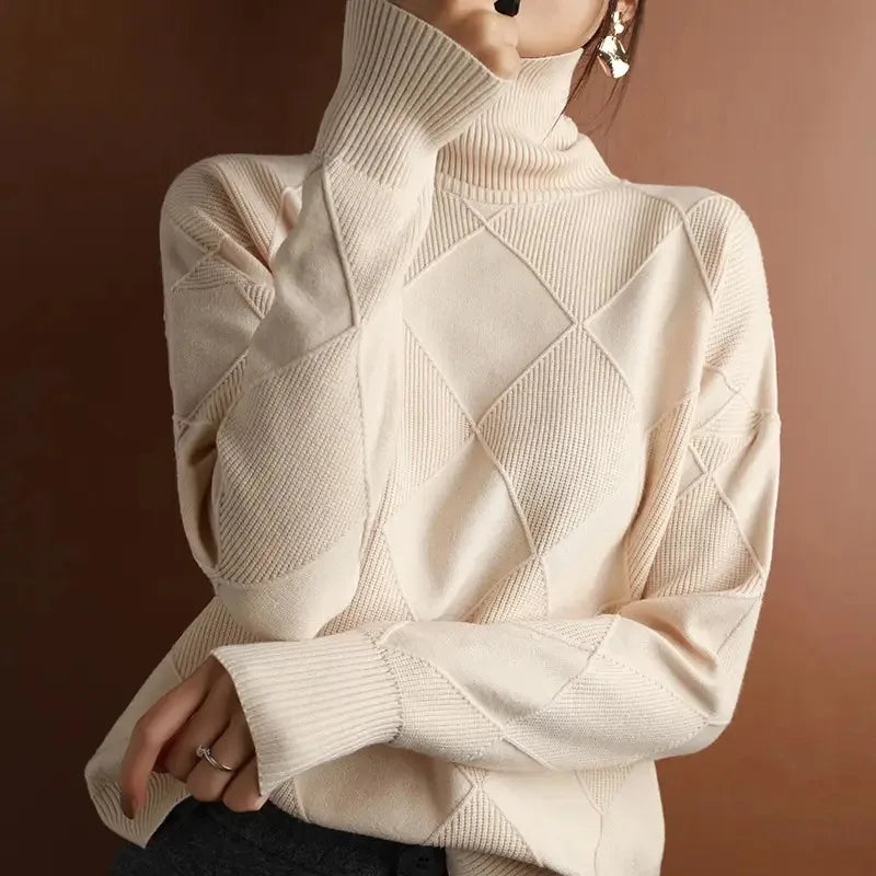 Lianna | Premium Cashmere Knitted Turtleneck Jumper