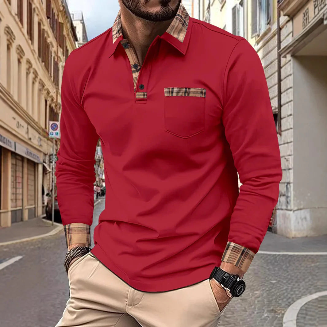 Oscar | Casual Knitted Long-Sleeve Polo