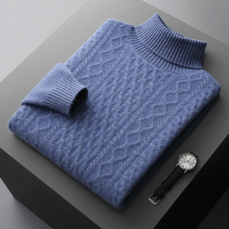 Rafael Ricci | 100% Cashmere Cable Knit Turtleneck