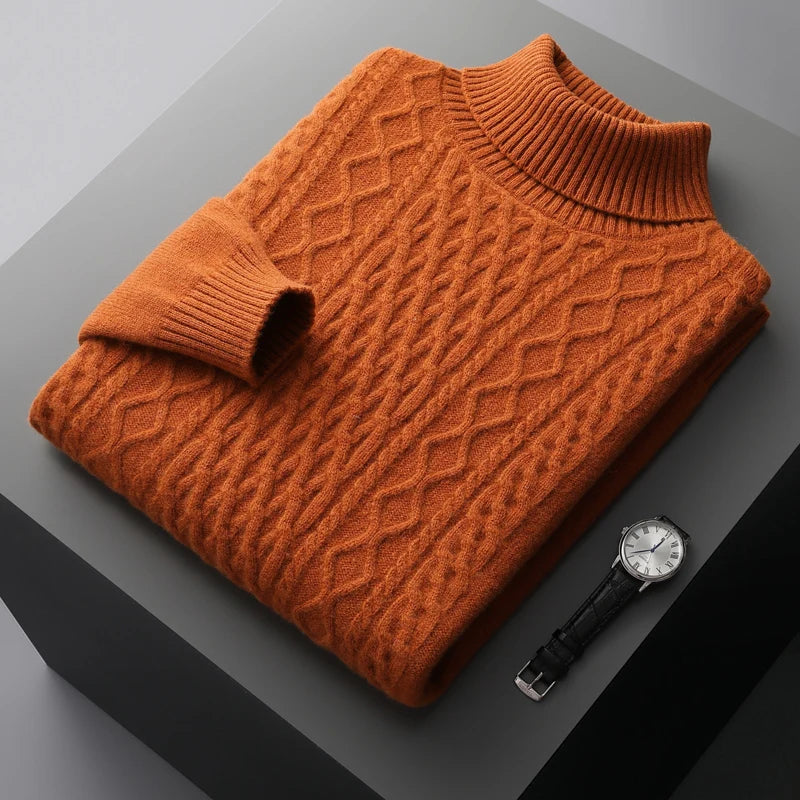 Rafael Ricci | 100% Cashmere Cable Knit Turtleneck