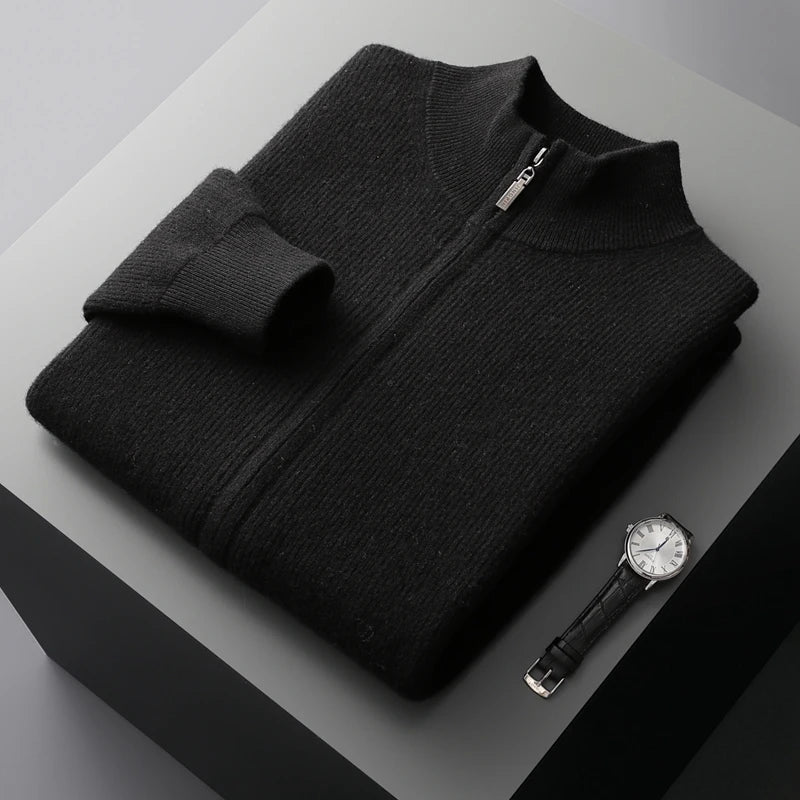 Giovanni Morelli | Men’s 100% Cashmere Full Zip Jumper