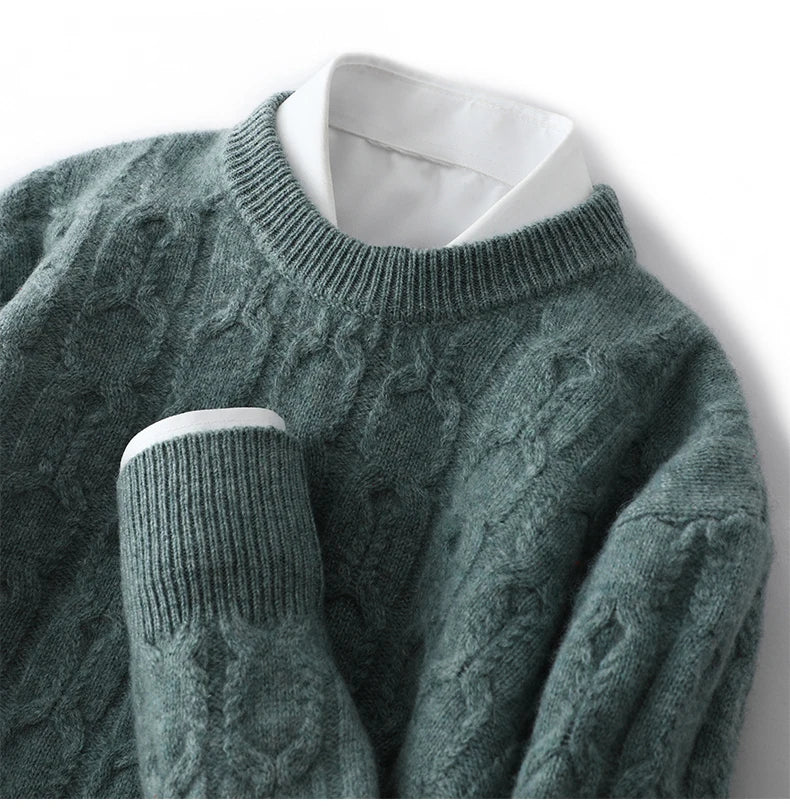 Carlo Bellini | Men's 100% Cashmere Jacquard Sweater