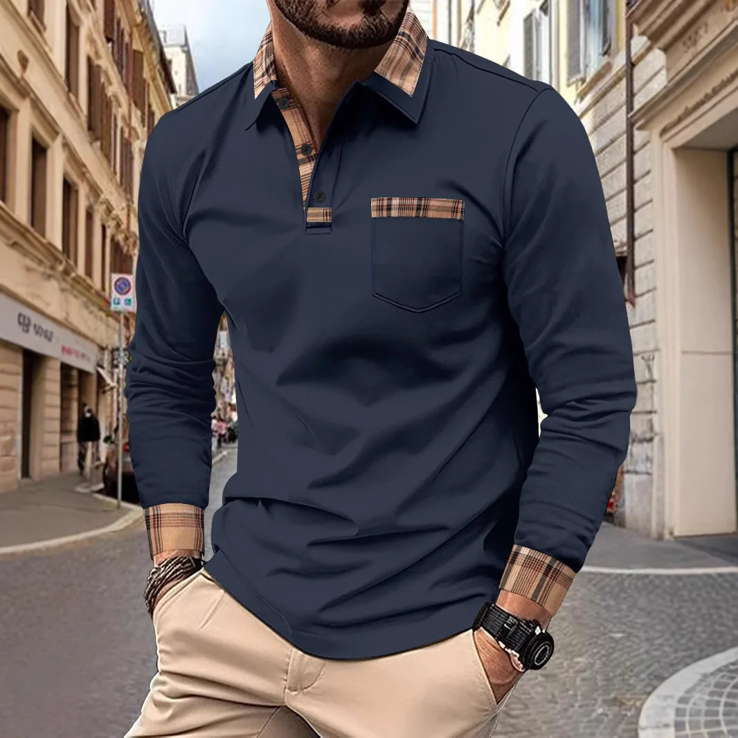 Oscar | Casual Knitted Long-Sleeve Polo