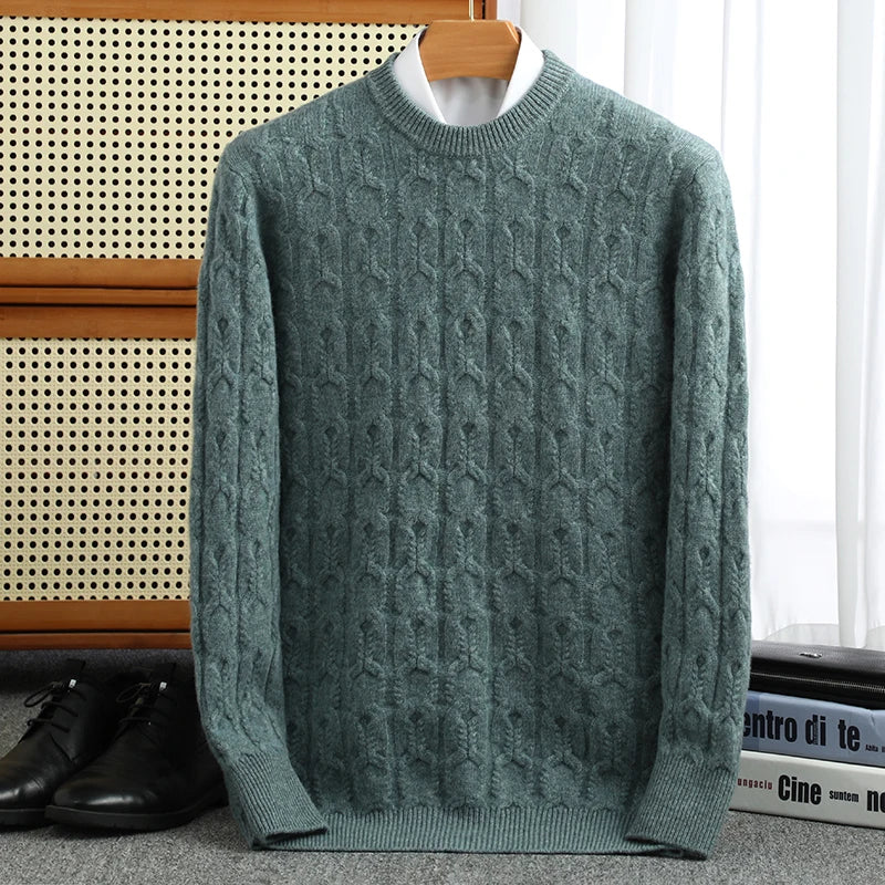 Carlo Bellini | Men's 100% Cashmere Jacquard Sweater