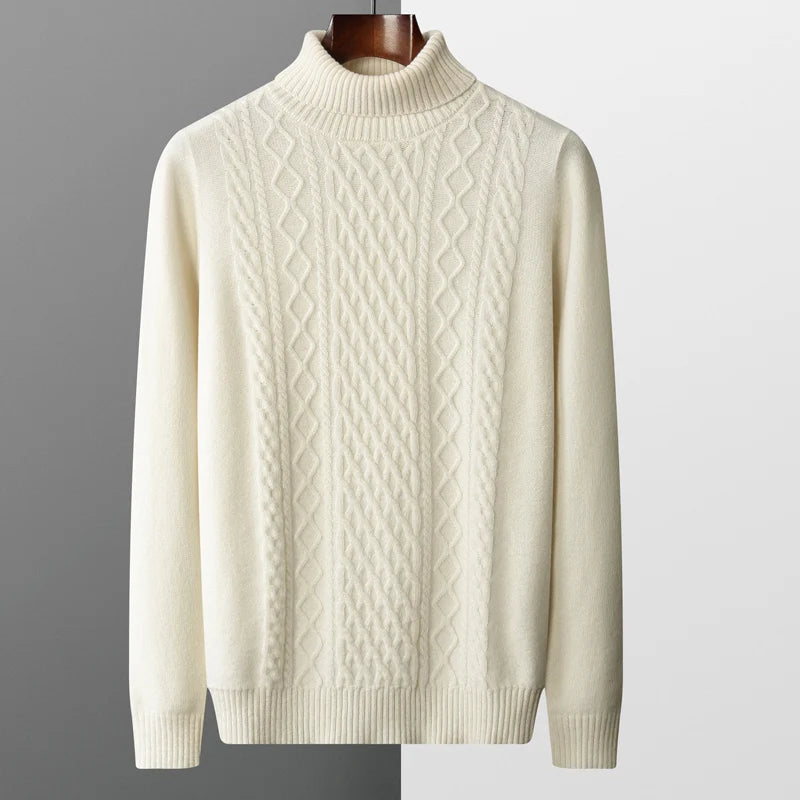 Rafael Ricci | 100% Cashmere Cable Knit Turtleneck