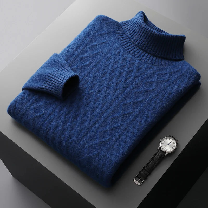 Rafael Ricci | 100% Cashmere Cable Knit Turtleneck