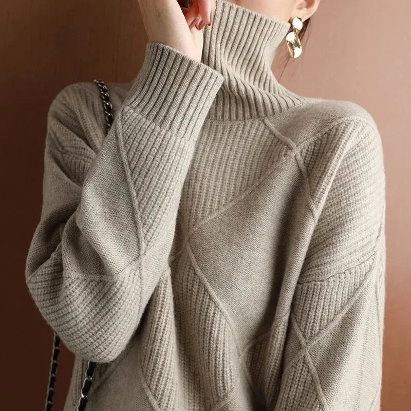 Lianna | Premium Cashmere Knitted Turtleneck Jumper