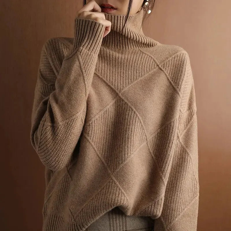 Lianna | Premium Cashmere Knitted Turtleneck Jumper