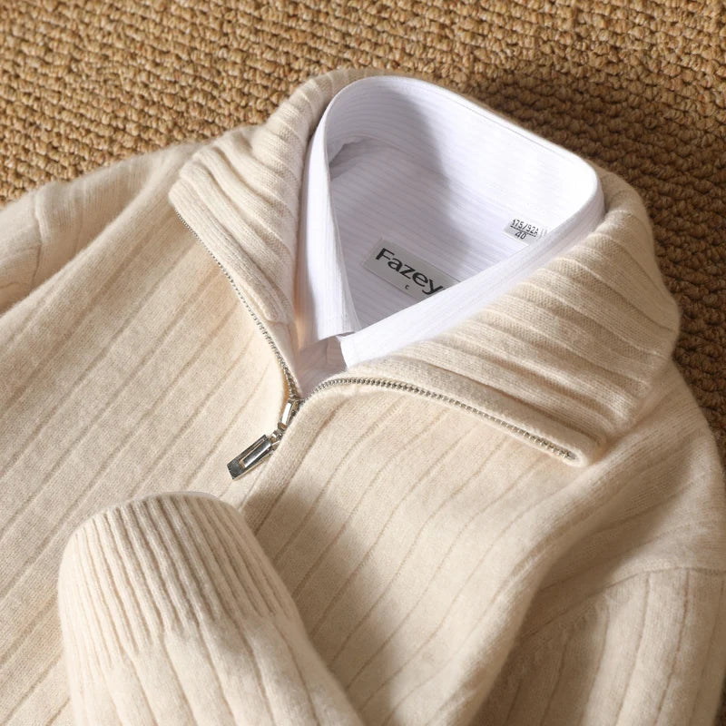 Riccardo Monti | Men’s Full Zip Jumper 100% Merino Wool