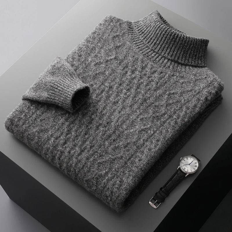 Rafael Ricci | 100% Cashmere Cable Knit Turtleneck