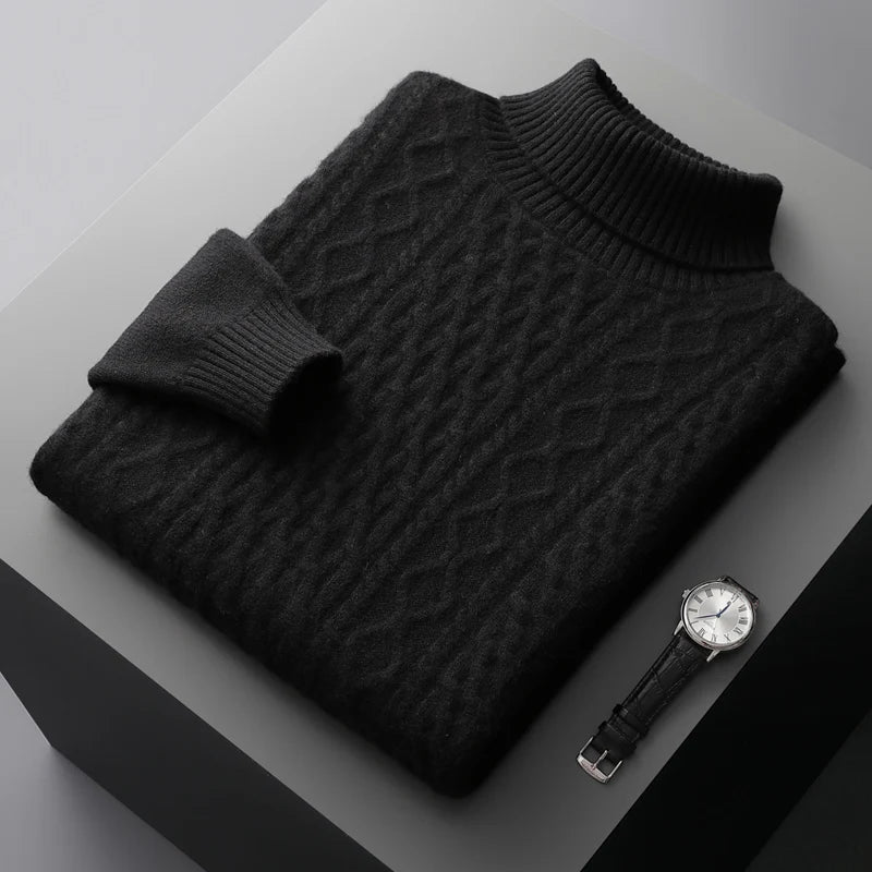 Rafael Ricci | 100% Cashmere Cable Knit Turtleneck