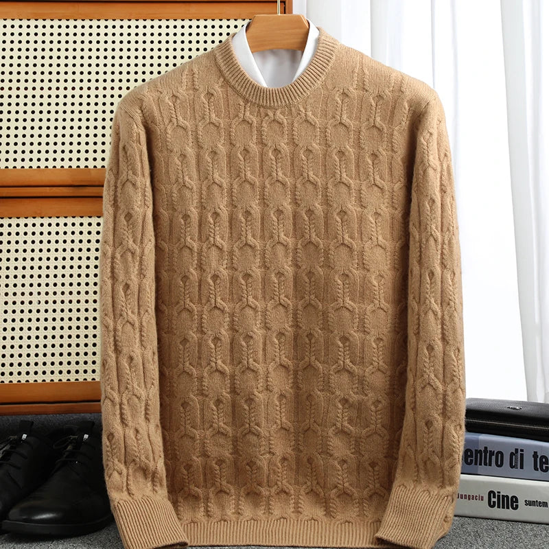 Carlo Bellini | Men's 100% Cashmere Jacquard Sweater