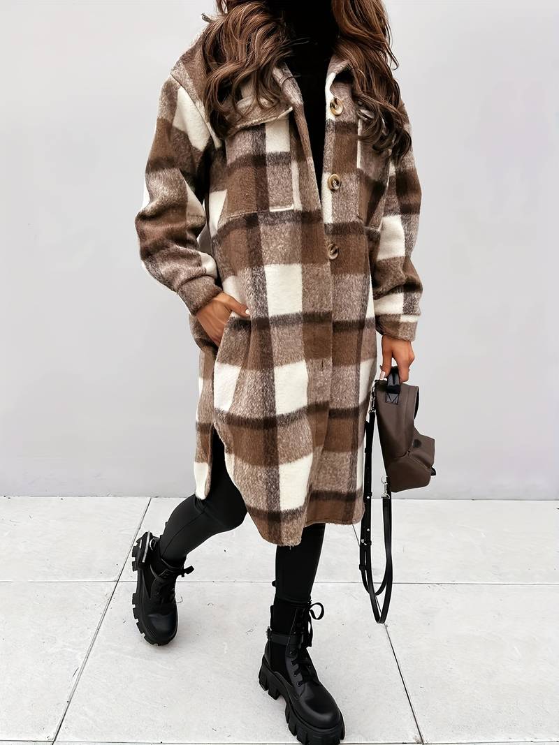 Kira | Elegant Checked Winter Coat