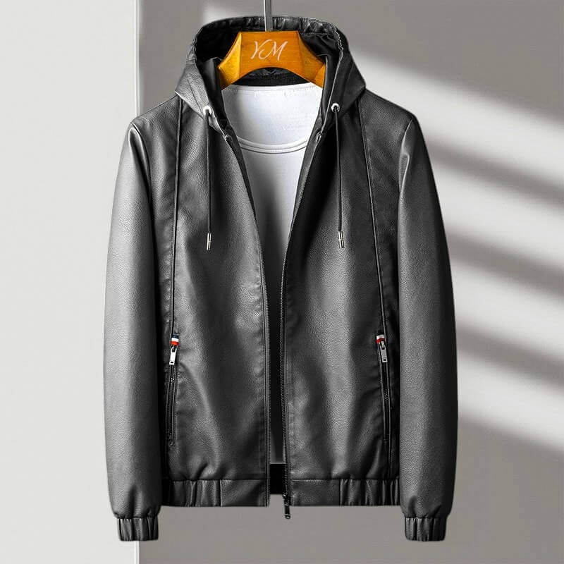 The Marcello - Hooded Leather Jacket