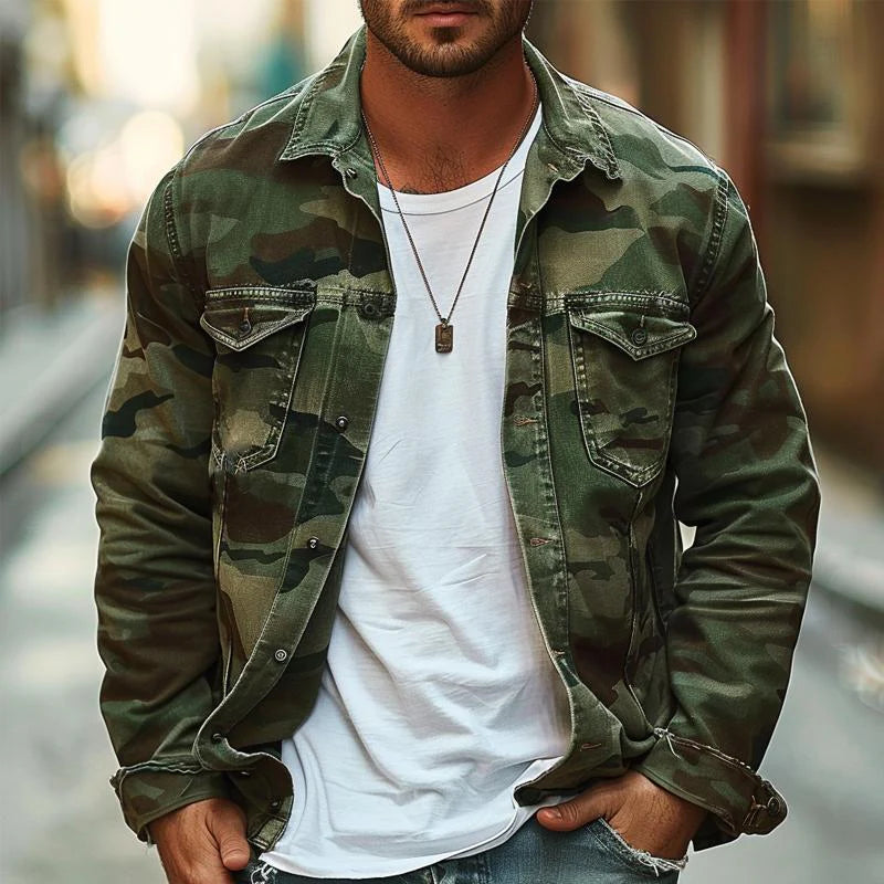 The Ranger | Retro Camouflage Canvas Jacket