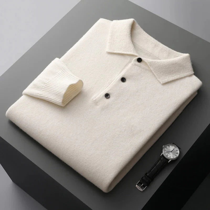 Marcus | Cashmere Polo Sweater