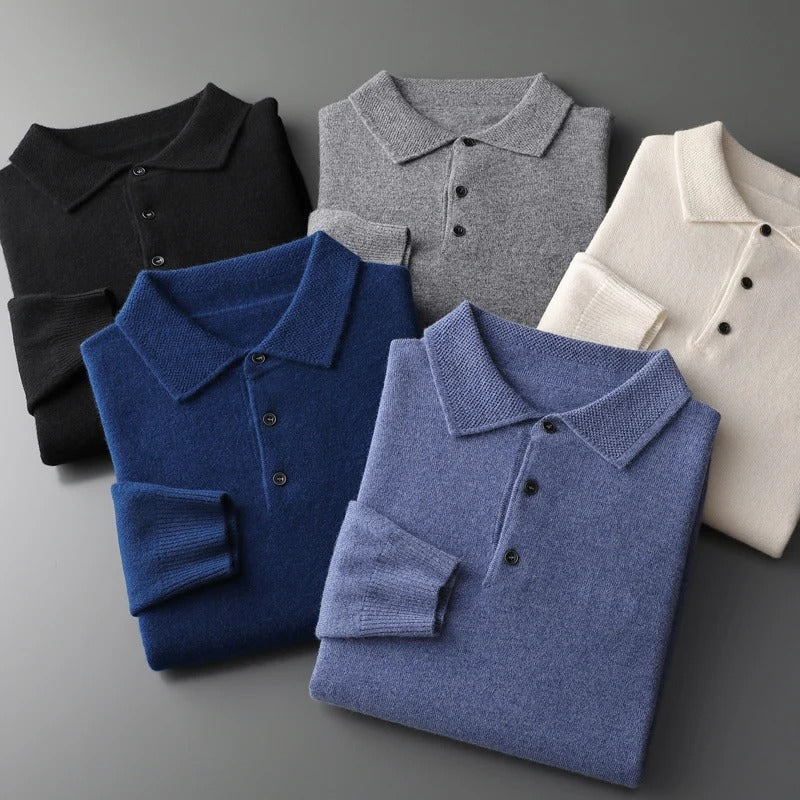 Marcus | Cashmere Polo Sweater