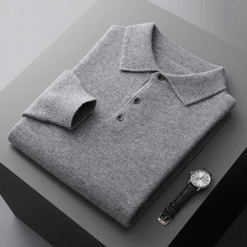 Marcus | Cashmere Polo Sweater