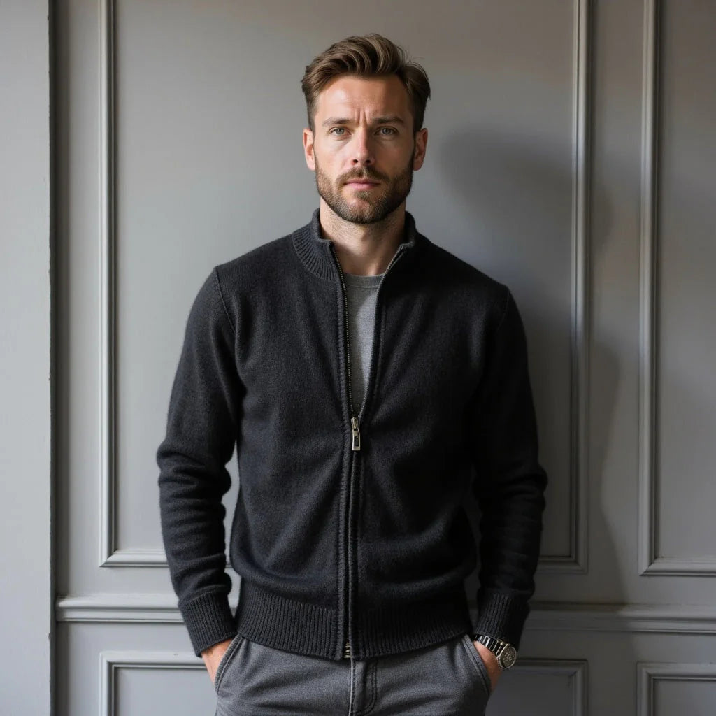 Sterling - Pure Cashmere Zip Cardigan