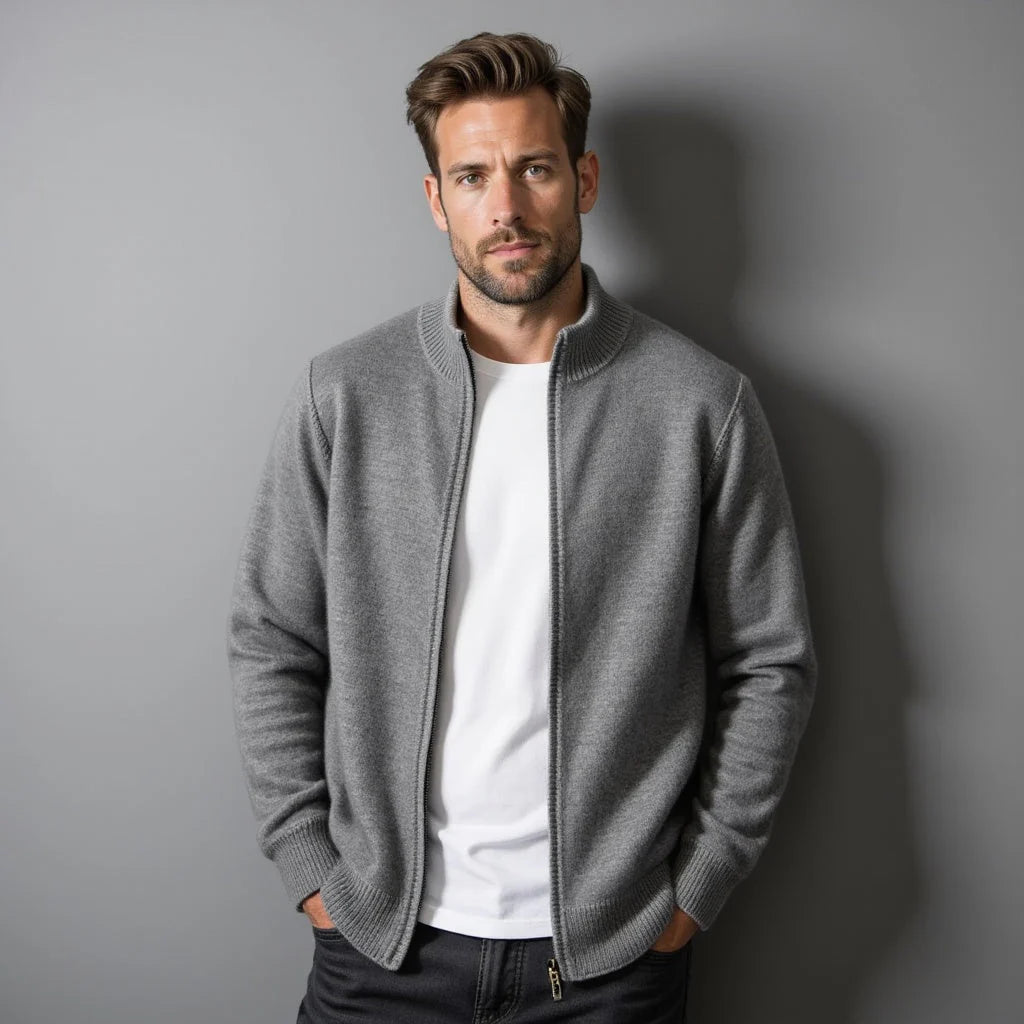 Sterling - Pure Cashmere Zip Cardigan