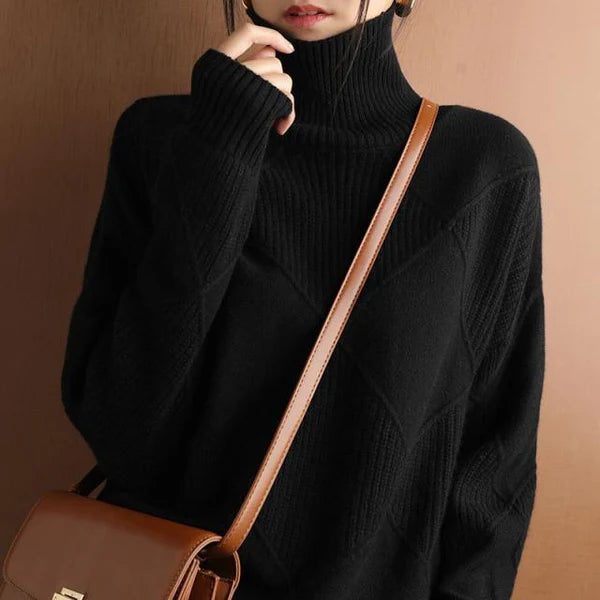 Lianna | Premium Cashmere Knitted Turtleneck Jumper