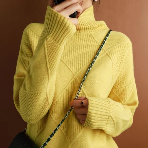 Lianna | Premium Cashmere Knitted Turtleneck Jumper